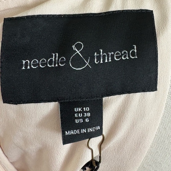 NWT Needle & Thread Linear Motif Georgette Sheath Dress | Size 6 - Picture 10 of 15